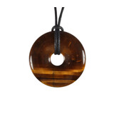 Tijgeroog hanger A-kwaliteit donut 3 cm Tijgeroog hanger A-kwaliteit donut 3 cm