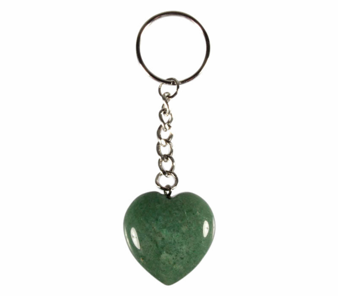 Aventurijn sleutelhanger hart 3 cm