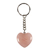 Rozenkwarts sleutelhanger hart 2,5 cm Rozenkwarts sleutelhanger hart 2,5 cm