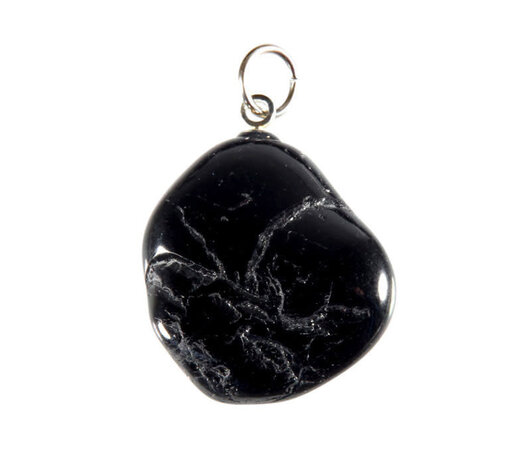 Toermalijn (zwart) hanger getrommeld