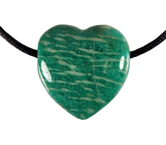 Amazoniet hanger A-kwaliteit hart doorboord Amazoniet hanger A-kwaliteit hart doorboord