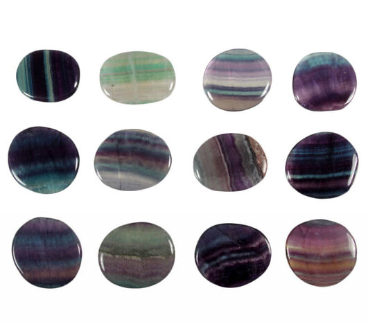 Fluoriet (multi) steen plat gepolijst Fluoriet (multi) steen plat gepolijst