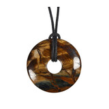 Tijgeroog hanger donut 3 cm Tijgeroog hanger donut 3 cm