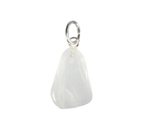 Azeztuliet hanger met zilveren oogje