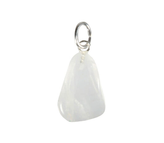 Azeztuliet hanger met zilveren oogje