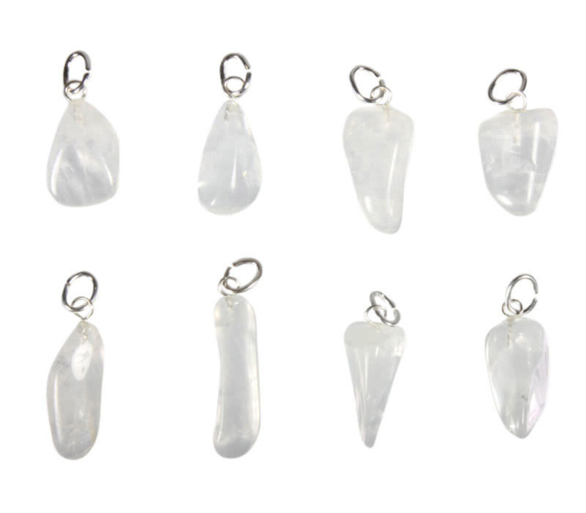 Azeztuliet hanger met zilveren oogje