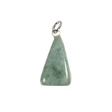 Jade (jadeiet) hanger met zilveren oogje Jade (jadeiet) hanger met zilveren oogje