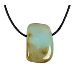 Opaal (Andes) hanger blauw doorboord