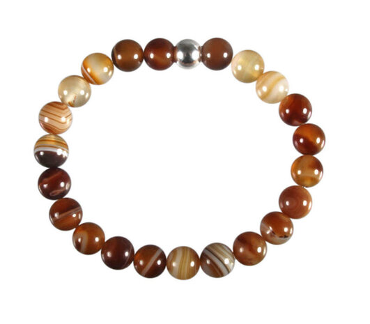 Sardonyx armband 20 cm | 8 mm kralen