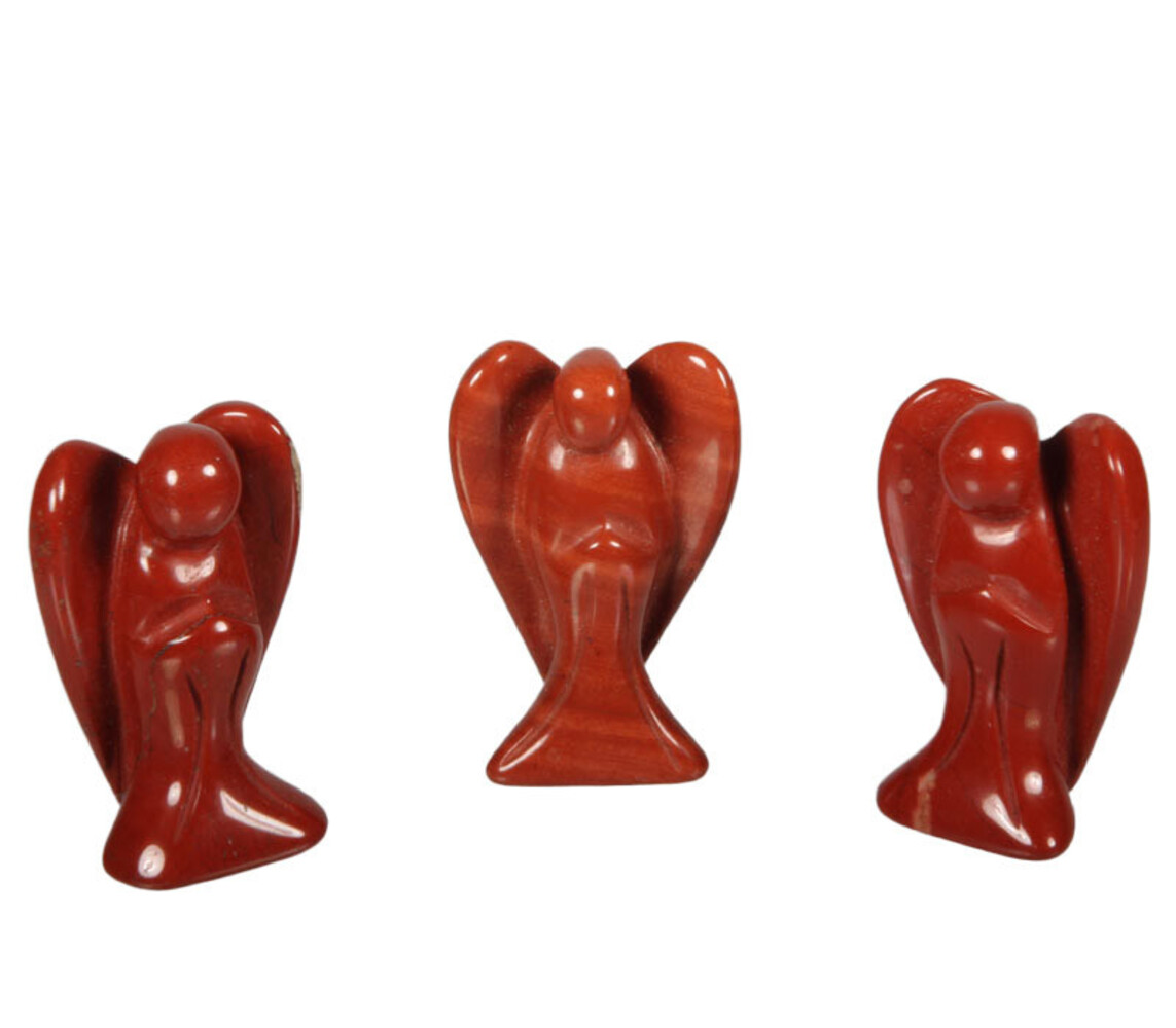 Jaspis  (rood) engel 4 cm