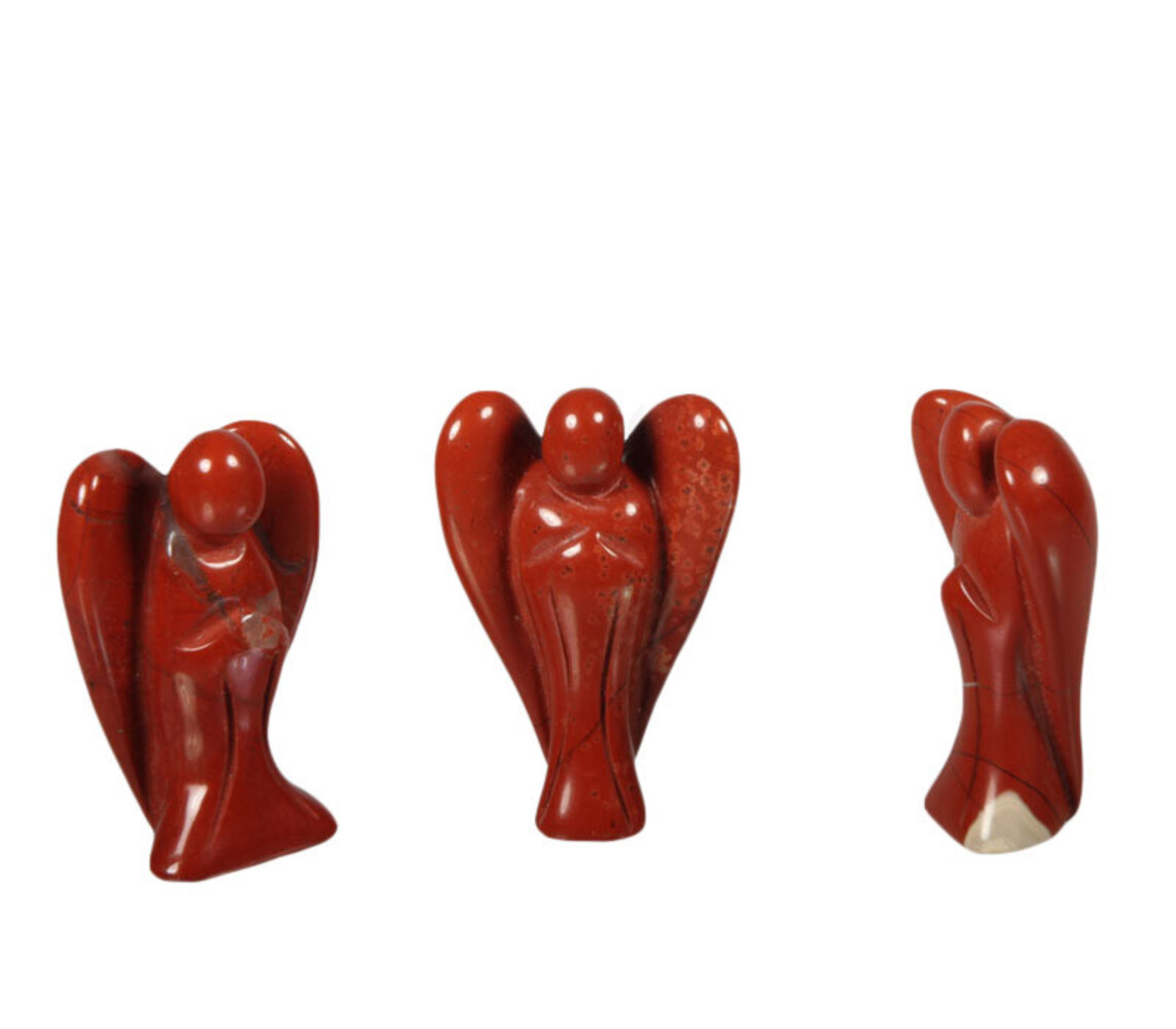 Jaspis  (rood) engel 3 - 3,5 cm Jaspis  (rood) engel 3 - 3,5 cm
