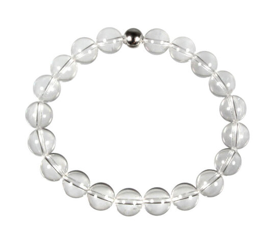 Bergkristal armband 20 cm | 10 mm kralen