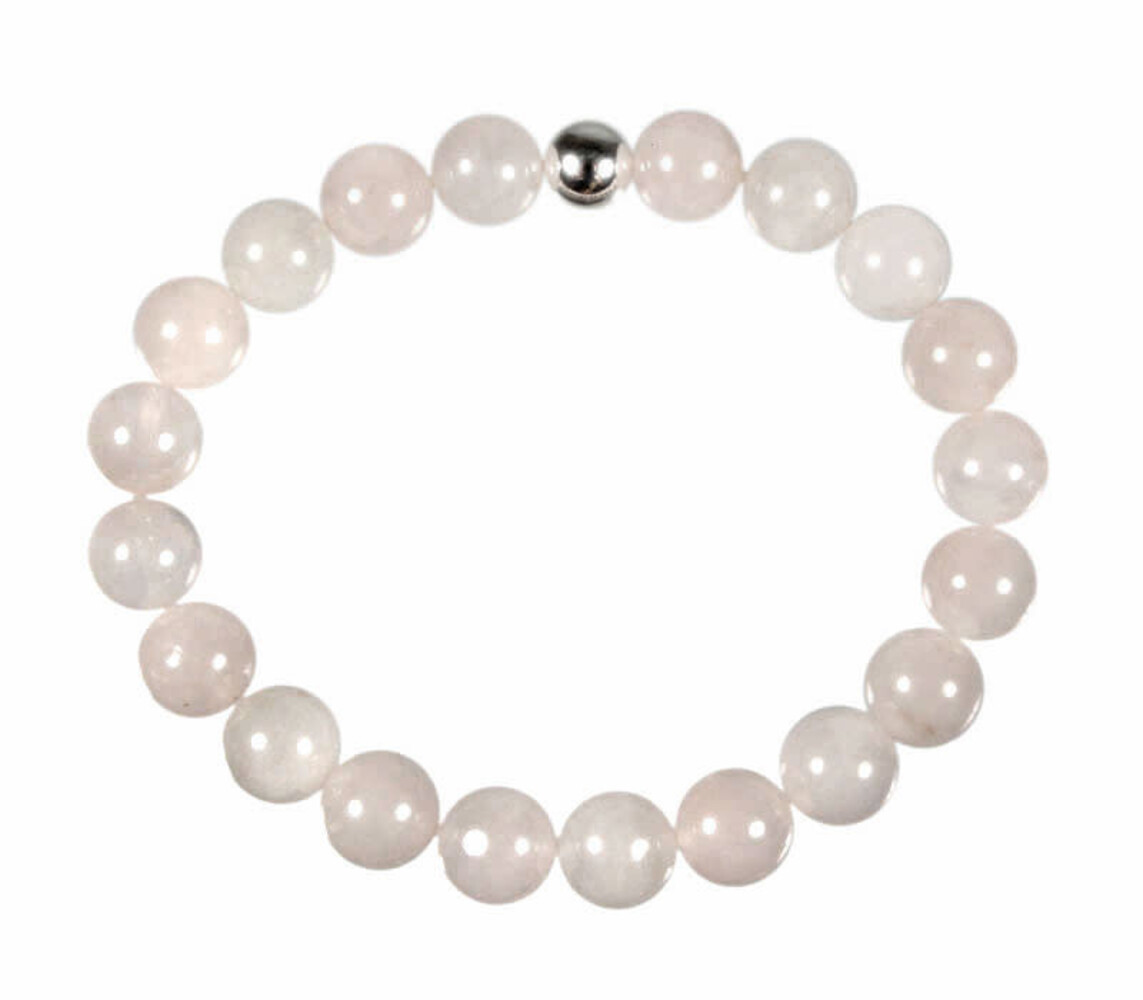 Rozenkwarts armband 20 cm | 10 mm kralen