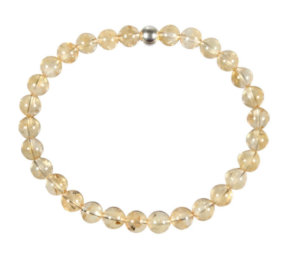 Citrien armband 18 cm | 6 mm kralen