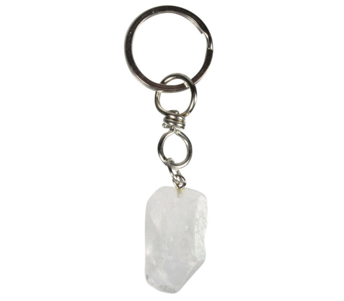 Bergkristal sleutelhanger ruw Bergkristal sleutelhanger ruw