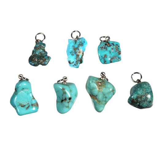 Turkoois met pyriet hanger Turkoois met pyriet hanger