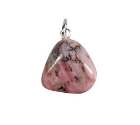 Opaal (Andes) hanger roze met zilveren oogje Opaal (Andes) hanger roze met zilveren oogje