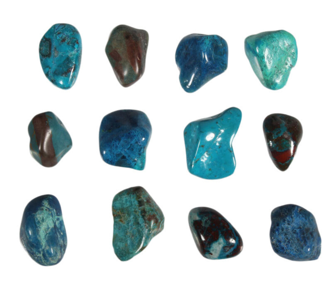 Chrysocolla steen getrommeld 2 - 5 gram Chrysocolla steen getrommeld 2 - 5 gram
