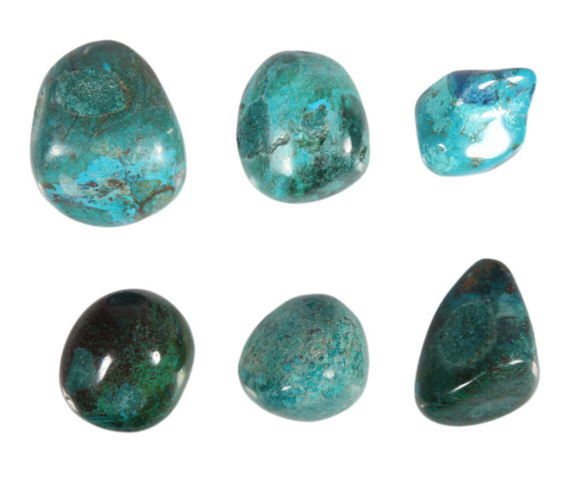 Chrysocolla steen getrommeld | groot (L)