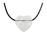 Bergkristal hanger hart klein doorboord Bergkristal hanger hart klein doorboord