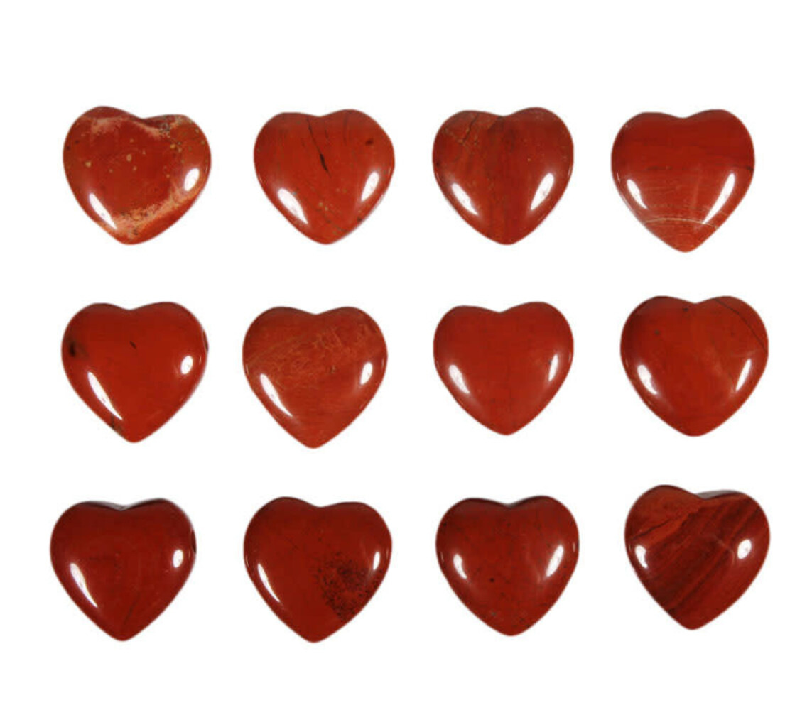 Jaspis (rood) hanger hart klein doorboord Jaspis (rood) hanger hart klein doorboord