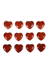 Jaspis (rood) hanger hart klein doorboord