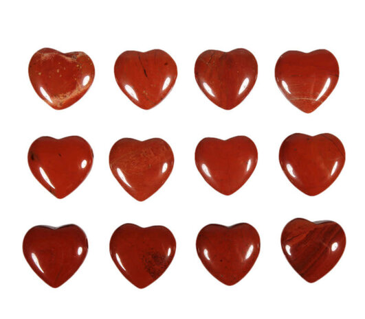 Jaspis (rood) hanger hart klein doorboord Jaspis (rood) hanger hart klein doorboord