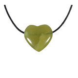 New jade (serpentijn) hanger hart klein doorboord New jade (serpentijn) hanger hart klein doorboord