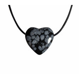 Obsidiaan (sneeuwvlok) hanger hart klein doorboord Obsidiaan (sneeuwvlok) hanger hart klein doorboord