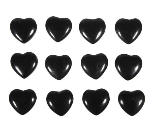 Obsidiaan (zwart) hanger hart klein doorboord Obsidiaan (zwart) hanger hart klein doorboord