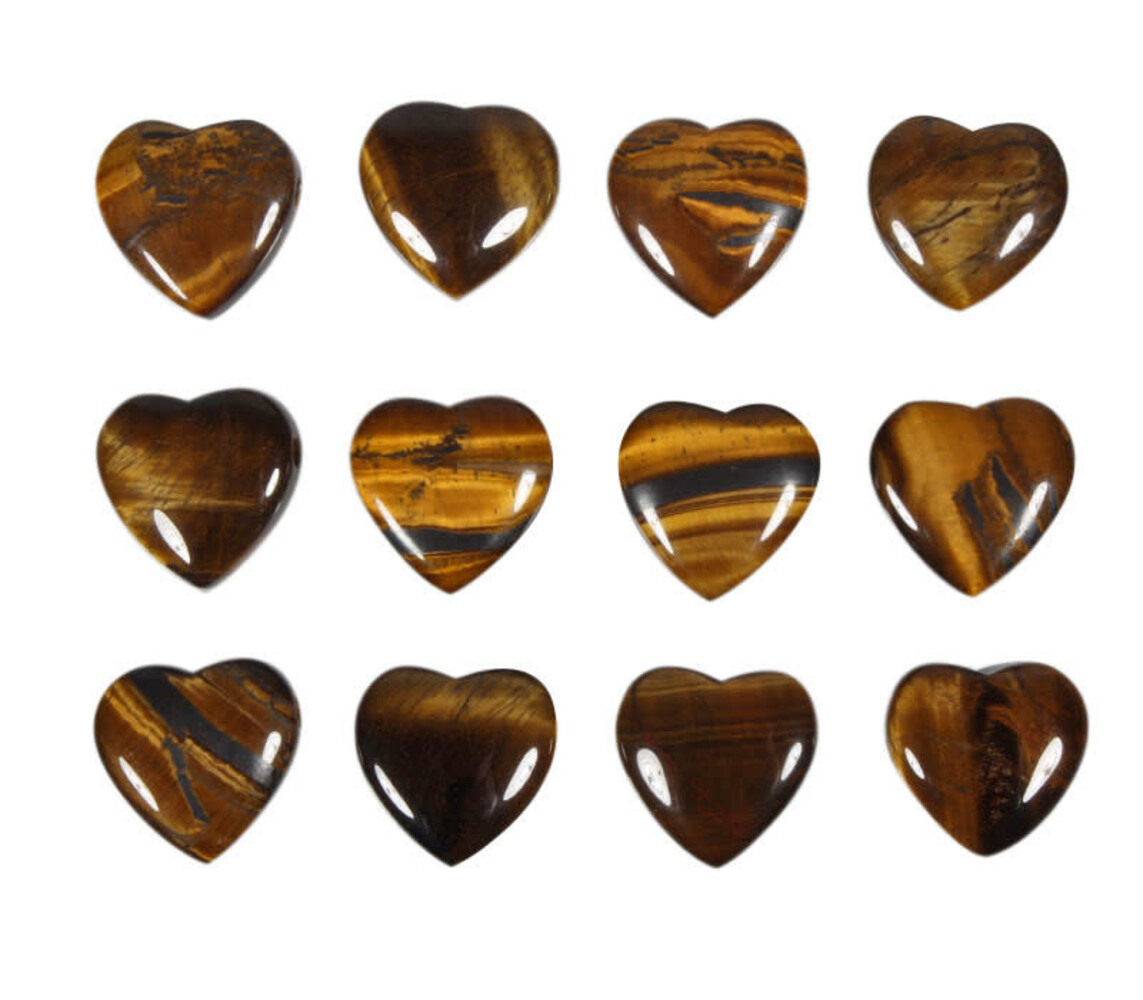 Tijgeroog hanger hart klein doorboord Tijgeroog hanger hart klein doorboord