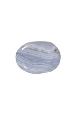 Chalcedoon (blauw) steen A-kwaliteit plat gepolijst