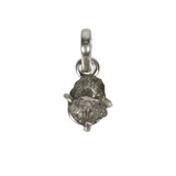 Zilveren hanger diamant ruw klein Zilveren hanger diamant ruw klein