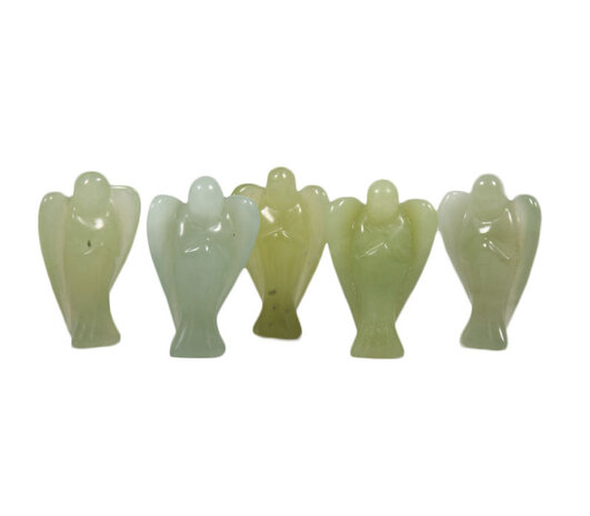 New jade (serpentijn) engel 4 cm