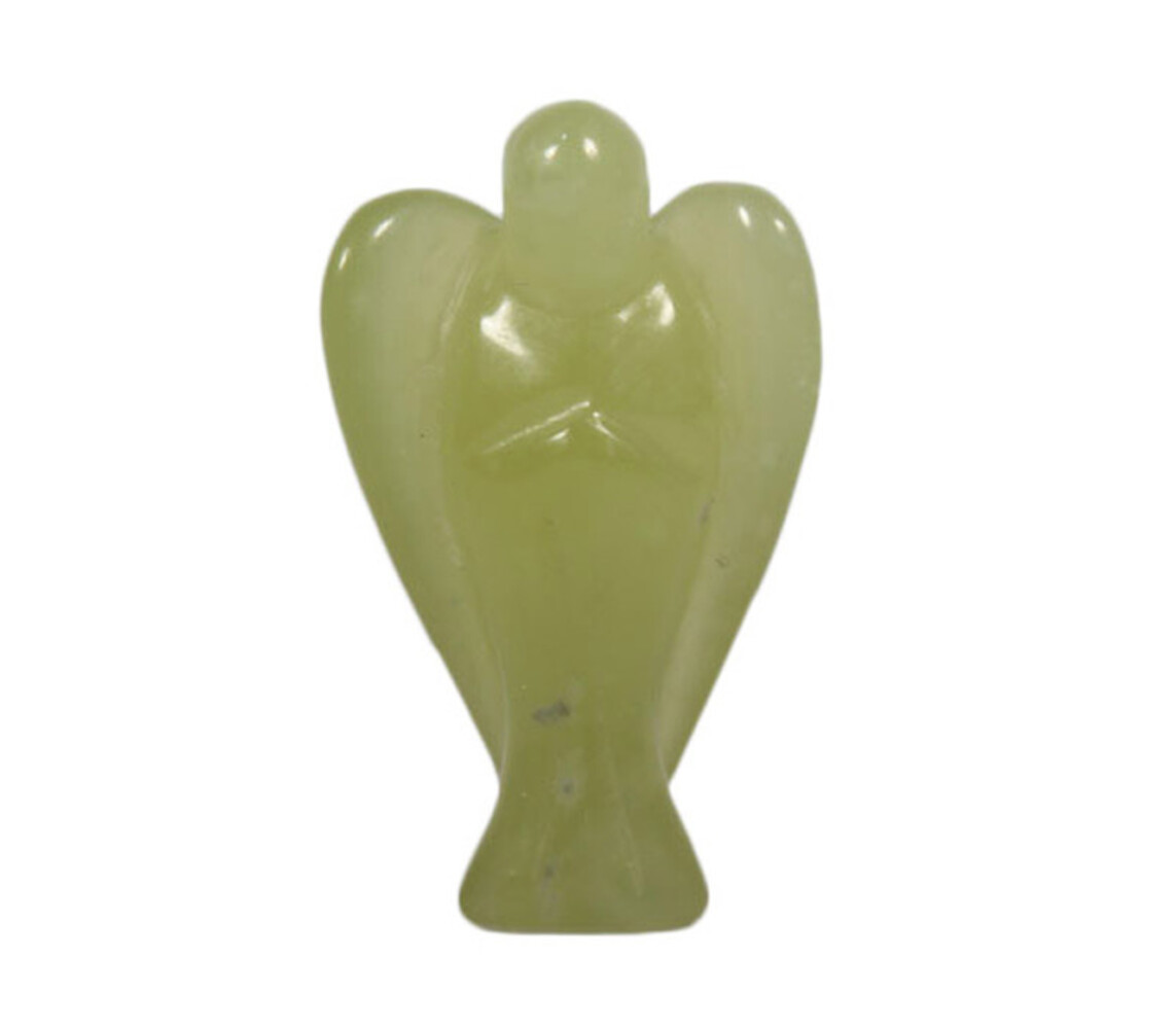 New jade (serpentijn) engel 4 cm