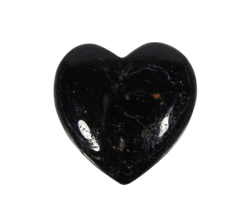 Toermalijn (zwart) edelsteen hart 3 cm