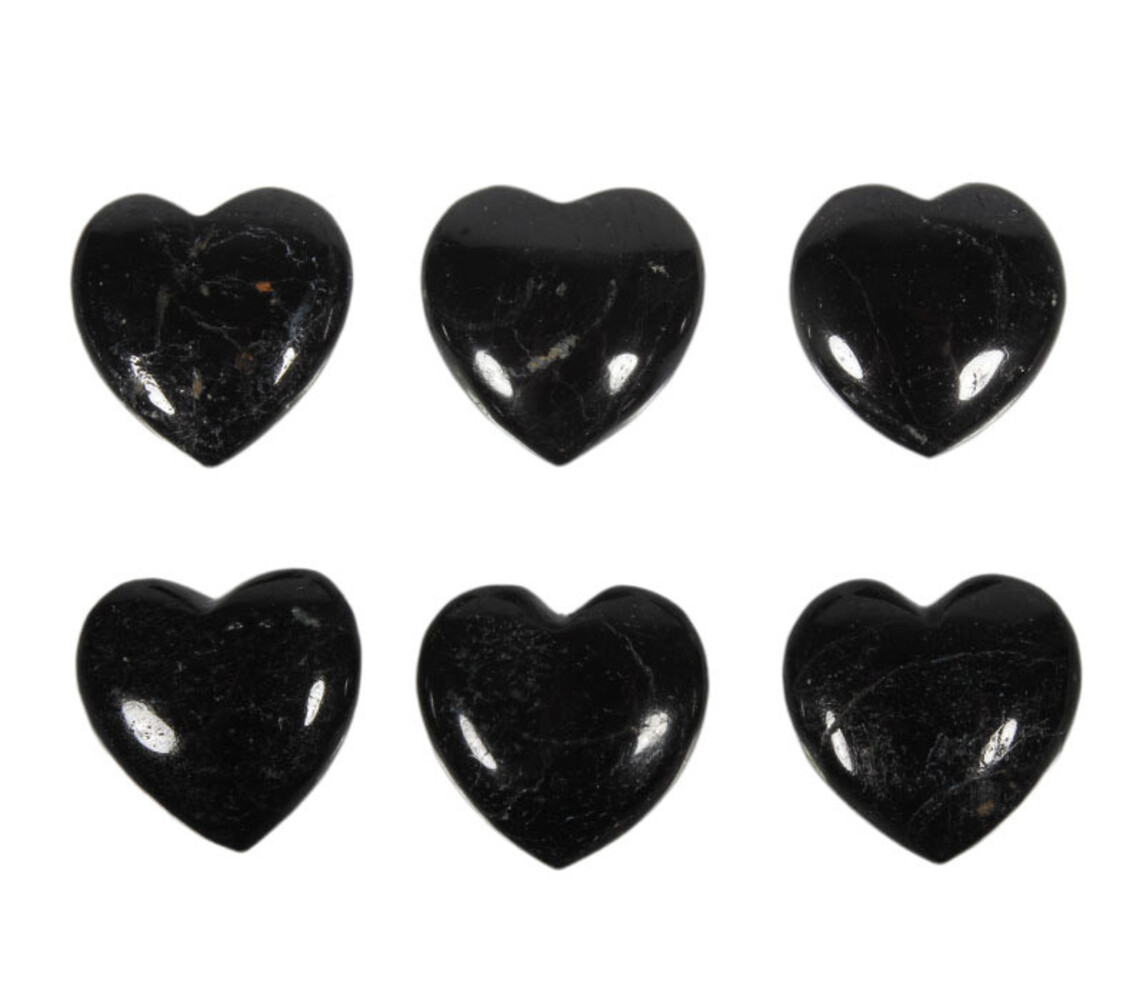 Toermalijn (zwart) edelsteen hart 3 cm Toermalijn (zwart) edelsteen hart 3 cm