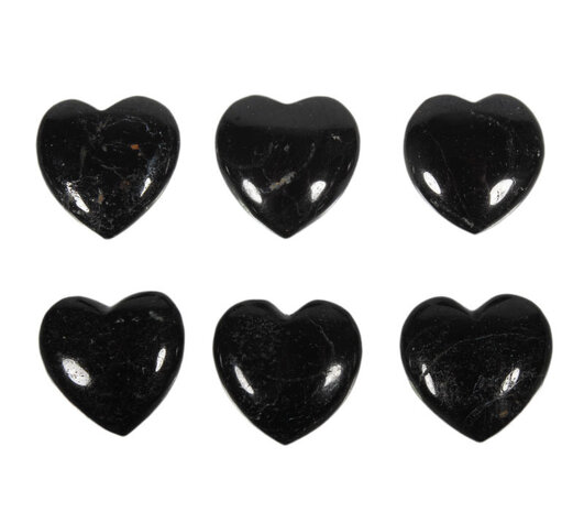 Toermalijn (zwart) edelsteen hart 3 cm Toermalijn (zwart) edelsteen hart 3 cm