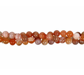 Agaat (abrikoos) kralen rond 6 mm (streng van 39 cm) Agaat (abrikoos) kralen rond 6 mm (streng van 39 cm)