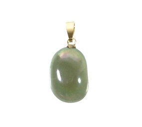 Apple aura kwarts hanger met 14k gouden oogje Apple aura kwarts hanger met 14k gouden oogje