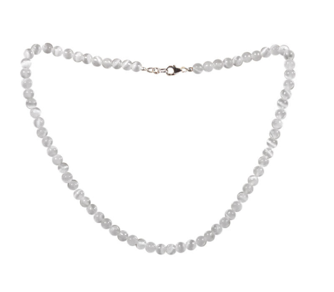 Seleniet ketting 6 mm kralen Seleniet ketting 6 mm kralen