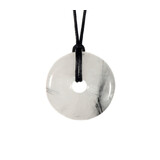 Toermalijnkwarts hanger donut 3,4 - 4 cm