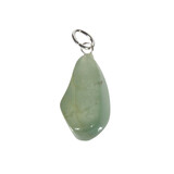 Aquamarijn (groen) hanger met zilveren oogje Aquamarijn (groen) hanger met zilveren oogje