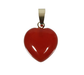 Carneool hanger hart met 14k gouden oogje Carneool hanger hart met 14k gouden oogje