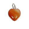 Carneool hanger hart 15 mm met zilveren oogje Carneool hanger hart 15 mm met zilveren oogje