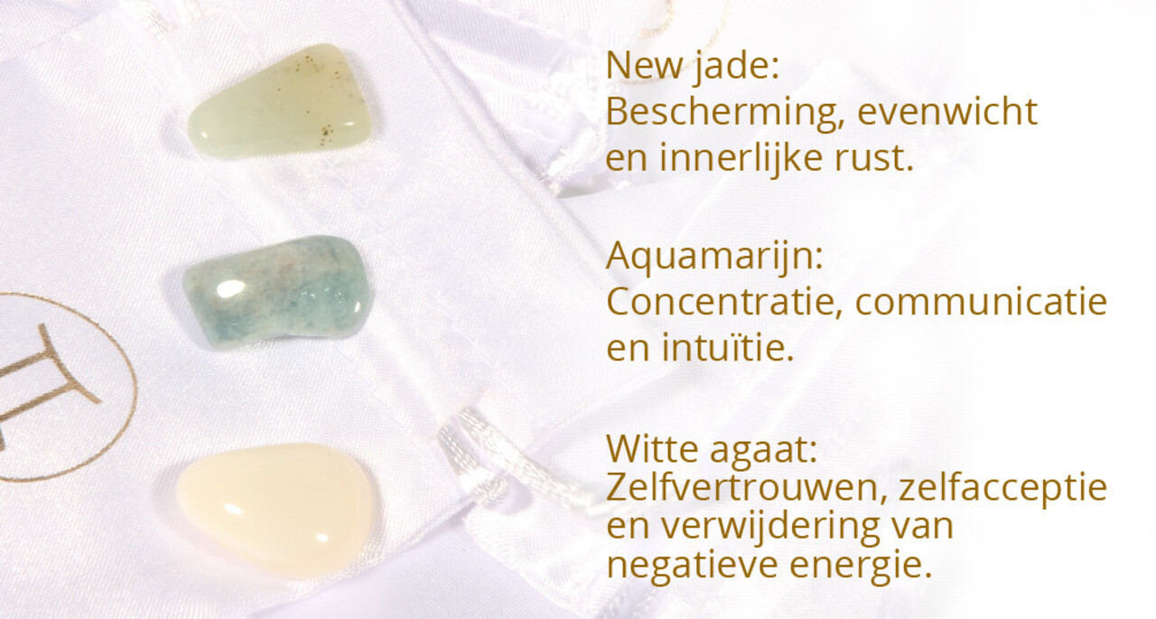 Edelsteen set | sterrenbeeld tweelingen