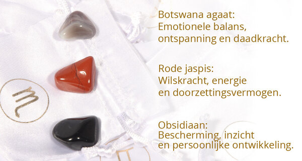 Edelsteen set | sterrenbeeld schorpioen Edelsteen set | sterrenbeeld schorpioen