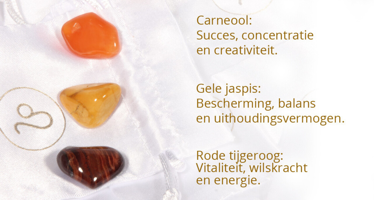 Edelsteen set | sterrenbeeld leeuw