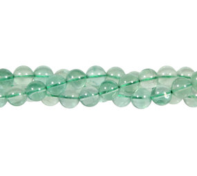Fluoriet (groen) kralen rond 8 mm (streng van 40 cm)