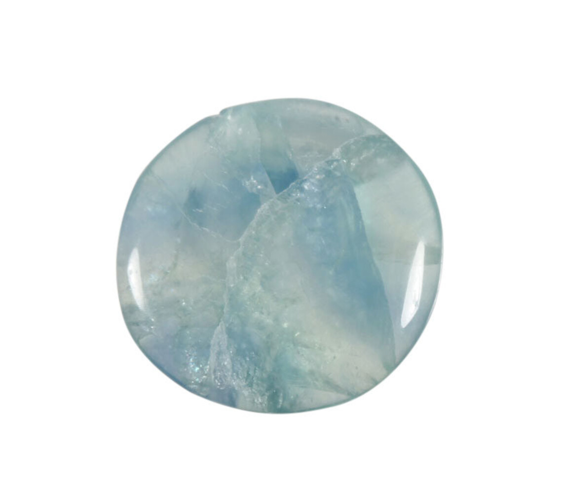 Fluoriet (groen/blauw) steen plat gepolijst Fluoriet (groen/blauw) steen plat gepolijst